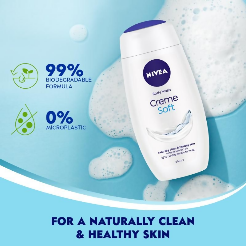 Nivea Body Wash- Creme Soft Naturally Clean