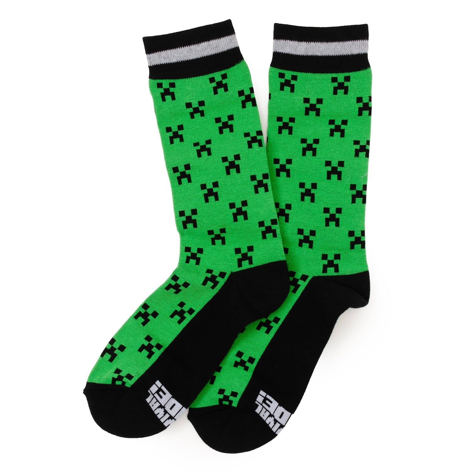 Minecraft Creeper Green Father/Son Sock Set by Cufflinks.com