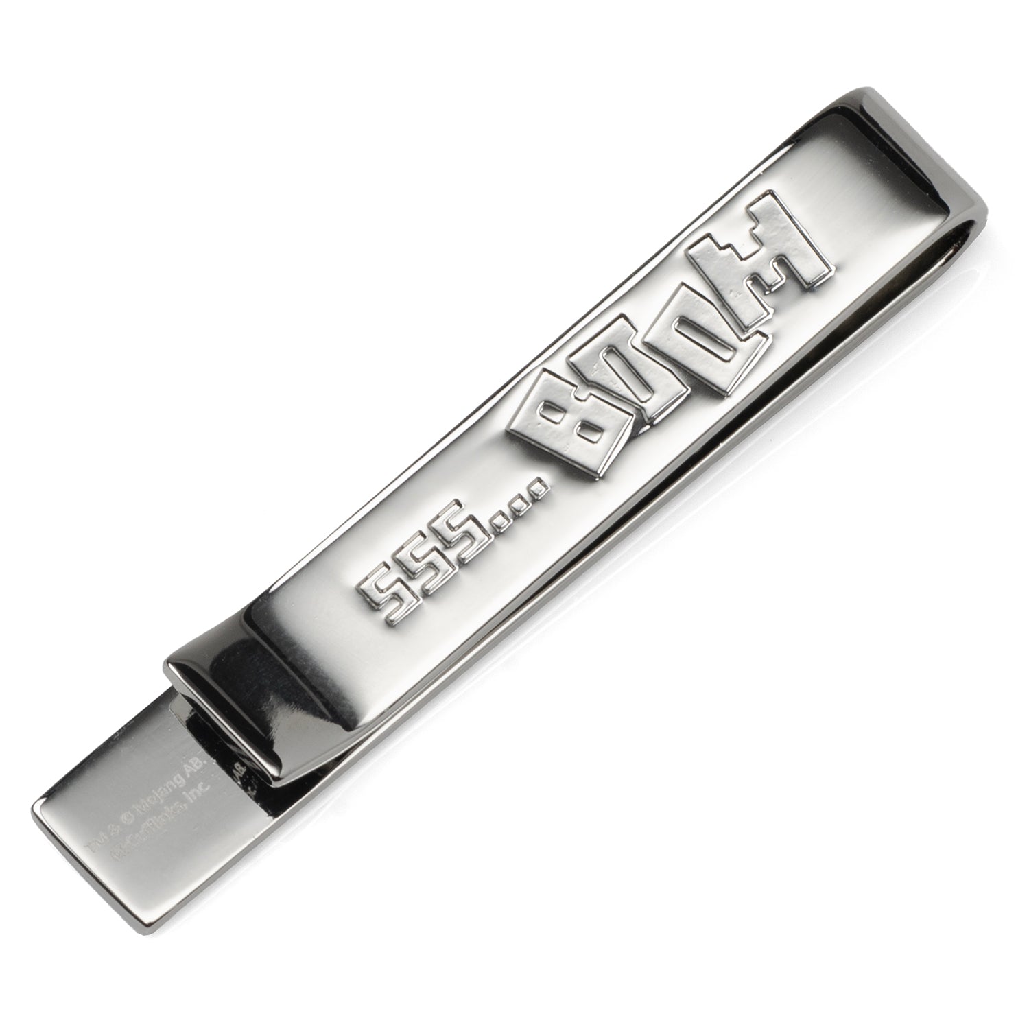 Minecraft Creeper Hidden Message Silver Tie Bar by Cufflinks.com