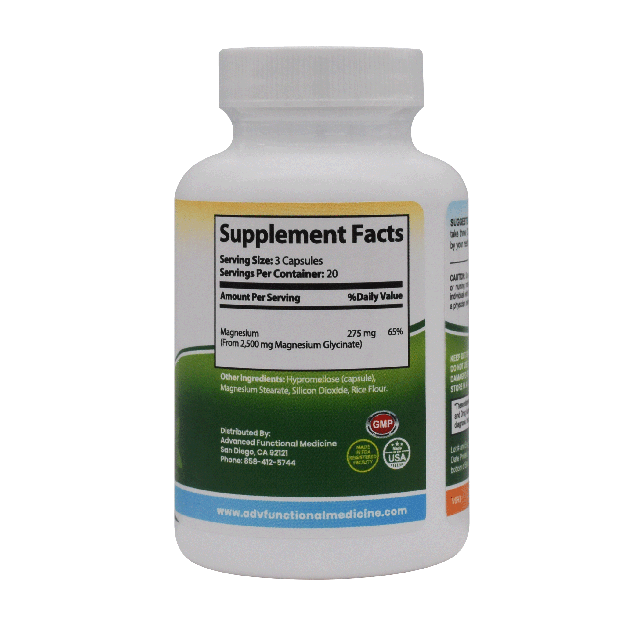 MG-Glycinate (most bioavailable magnesium) by Advanced Functional Medicine Supplements