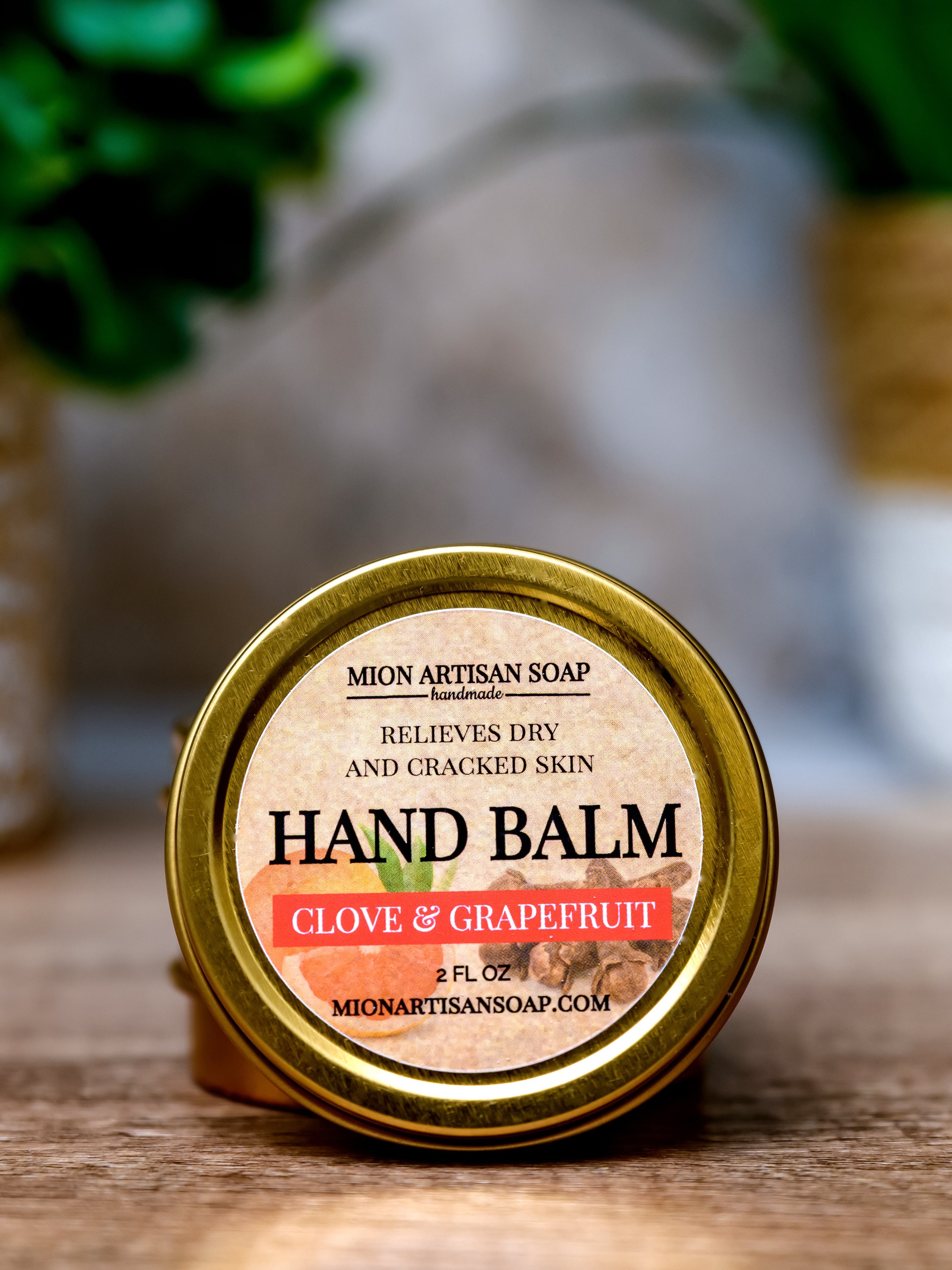 Hand Balm - Clove and Grapefruit | Not Greasy, Antibacterial, Moisture-Locking by MION Artisan Soap Co.
