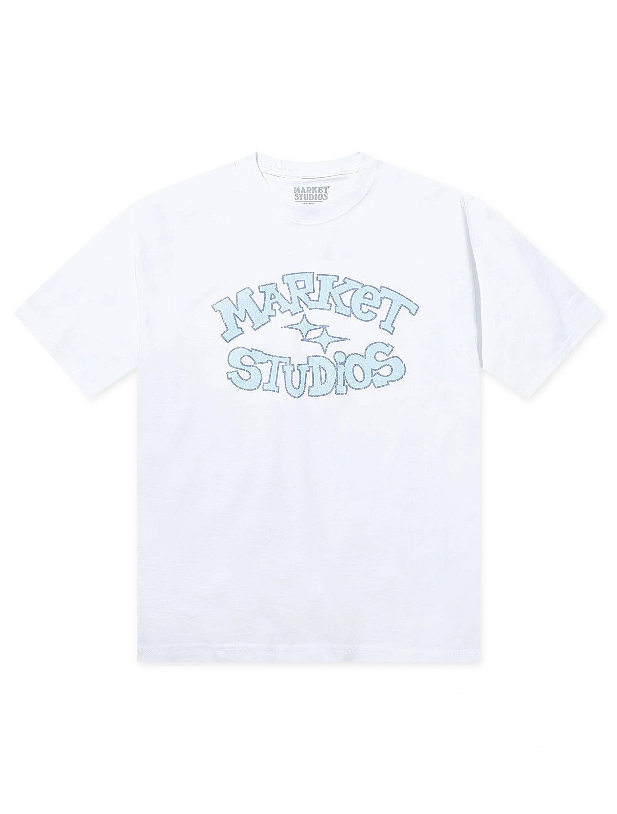 Market Studios Smiley Old School Tee - White by Denim Exchange