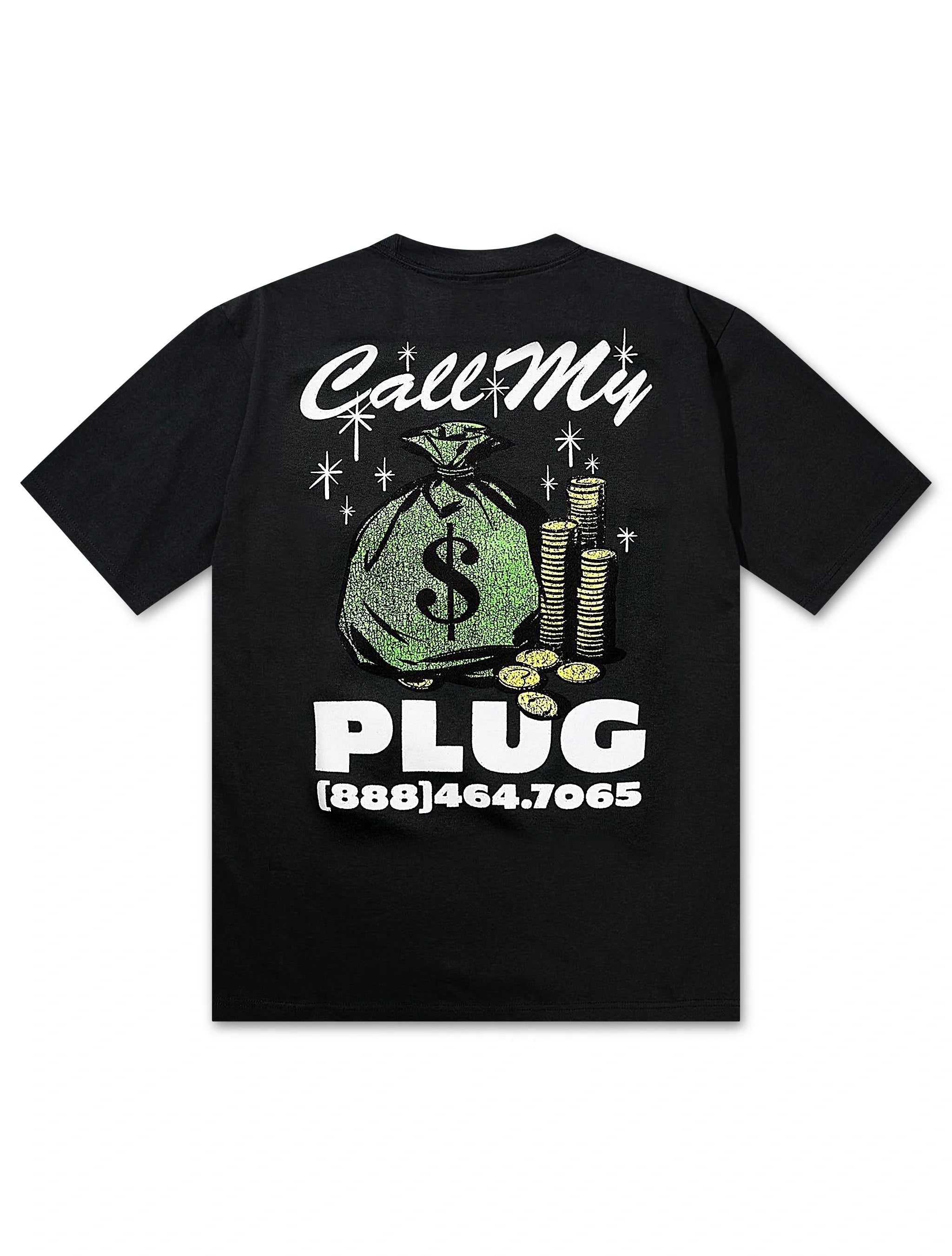 Market Studios Call My Plug Tee - Washed Black