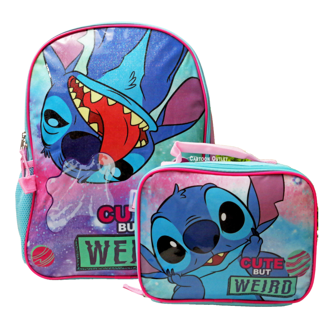 Disney Stitch Backpack with Lunch Bag (16″) DestGlow