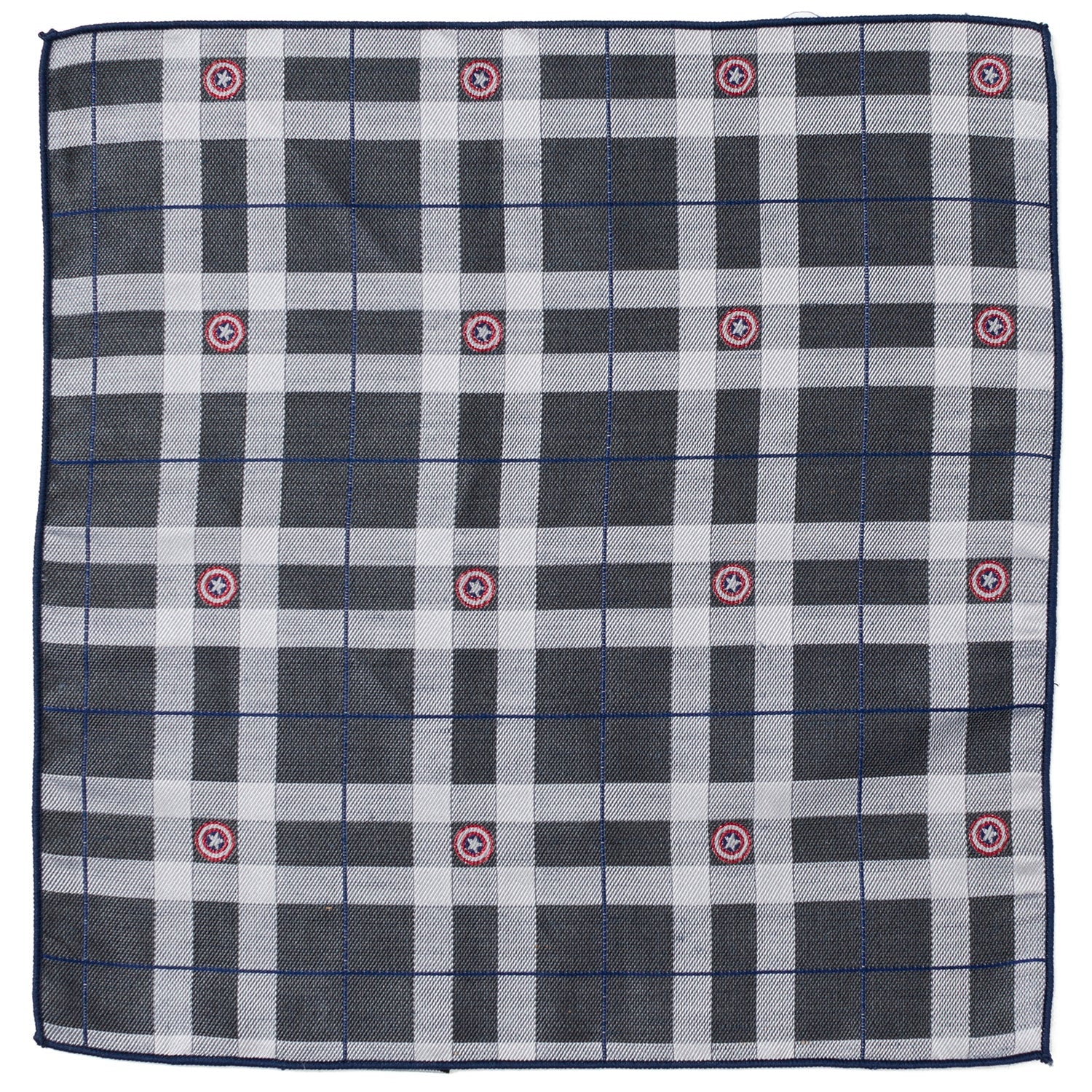 Marvel Captain America Gray Plaid Pocket Square by Cufflinks.com