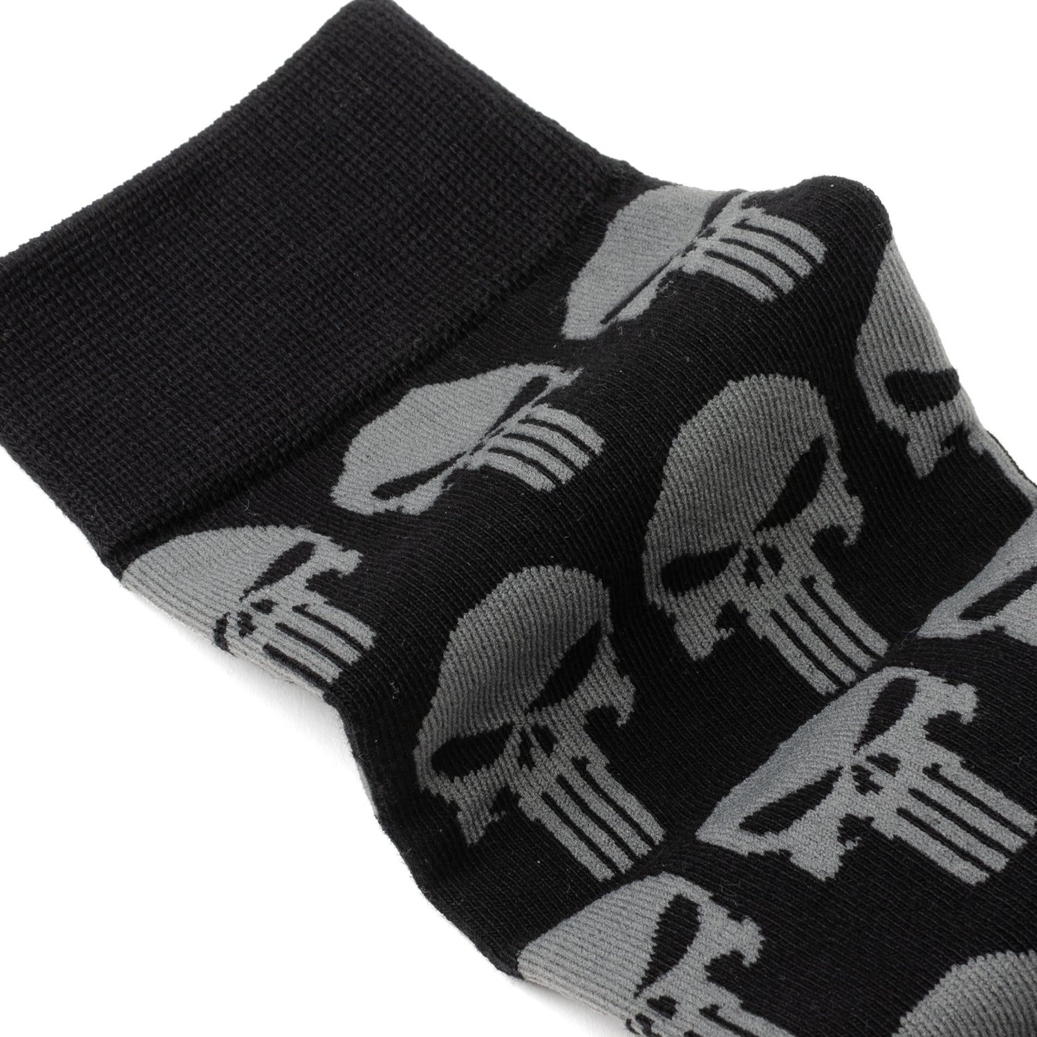 Marvel Punisher Black Socks and Silver Lapel Pin Gift Set by Cufflinks.com