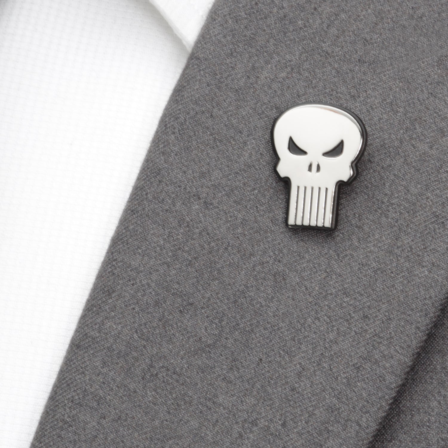 Marvel The Punisher Silver Lapel Pin by Cufflinks.com