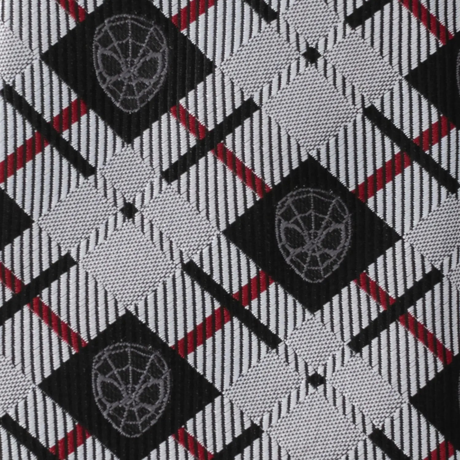 Marvel Spider-Man Plaid Black Men&