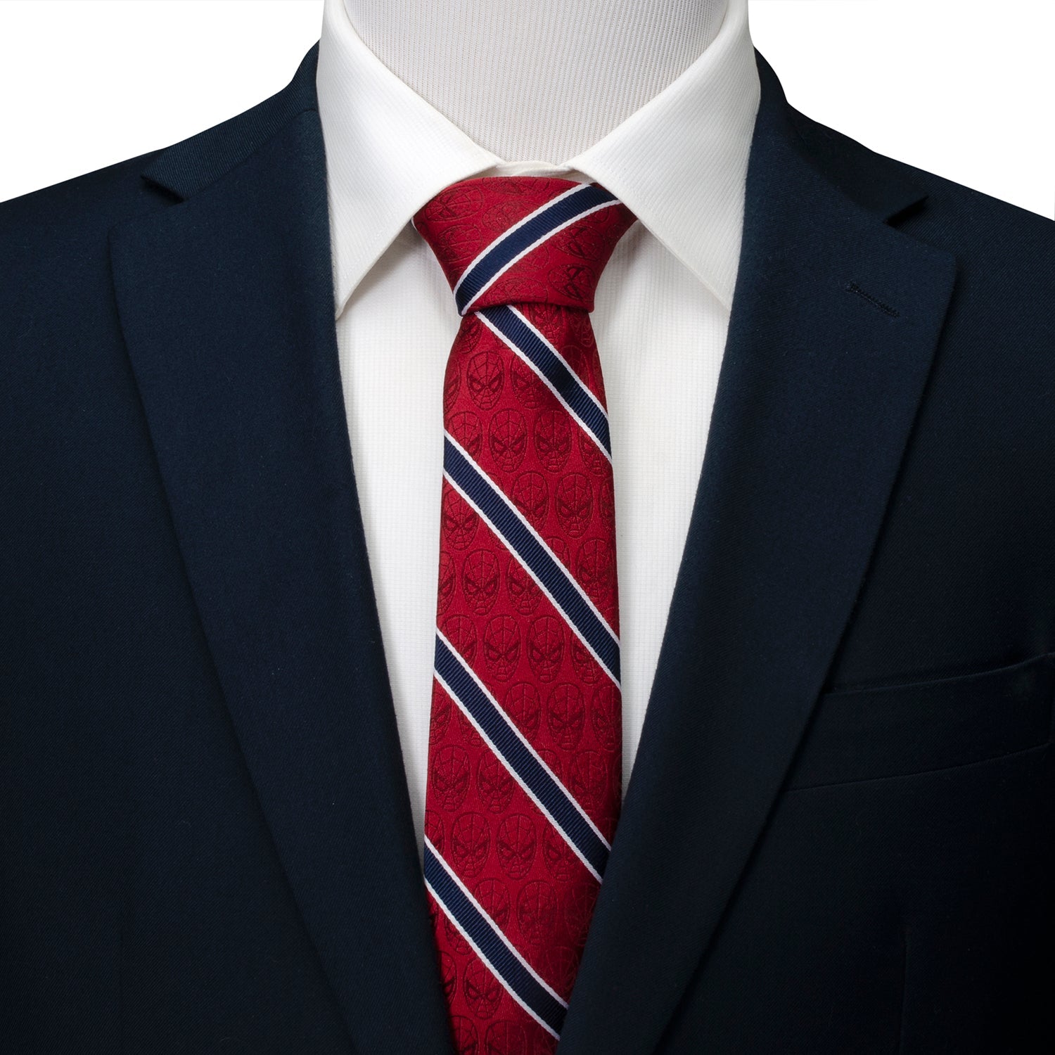 Marvel Spider-Man Red and Navy Stripe Men&
