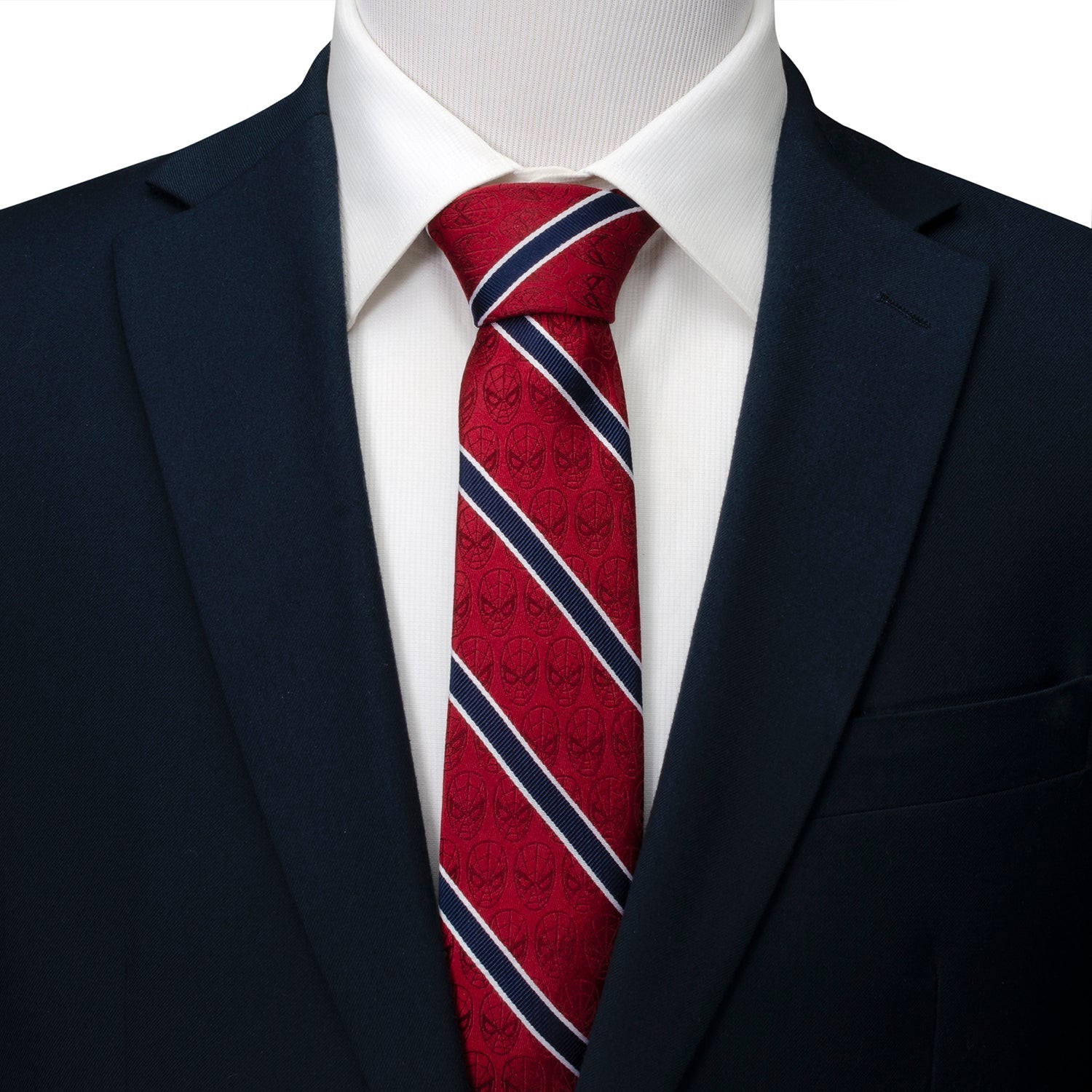 Marvel Spider-Man Red and Navy Stripe Men&
