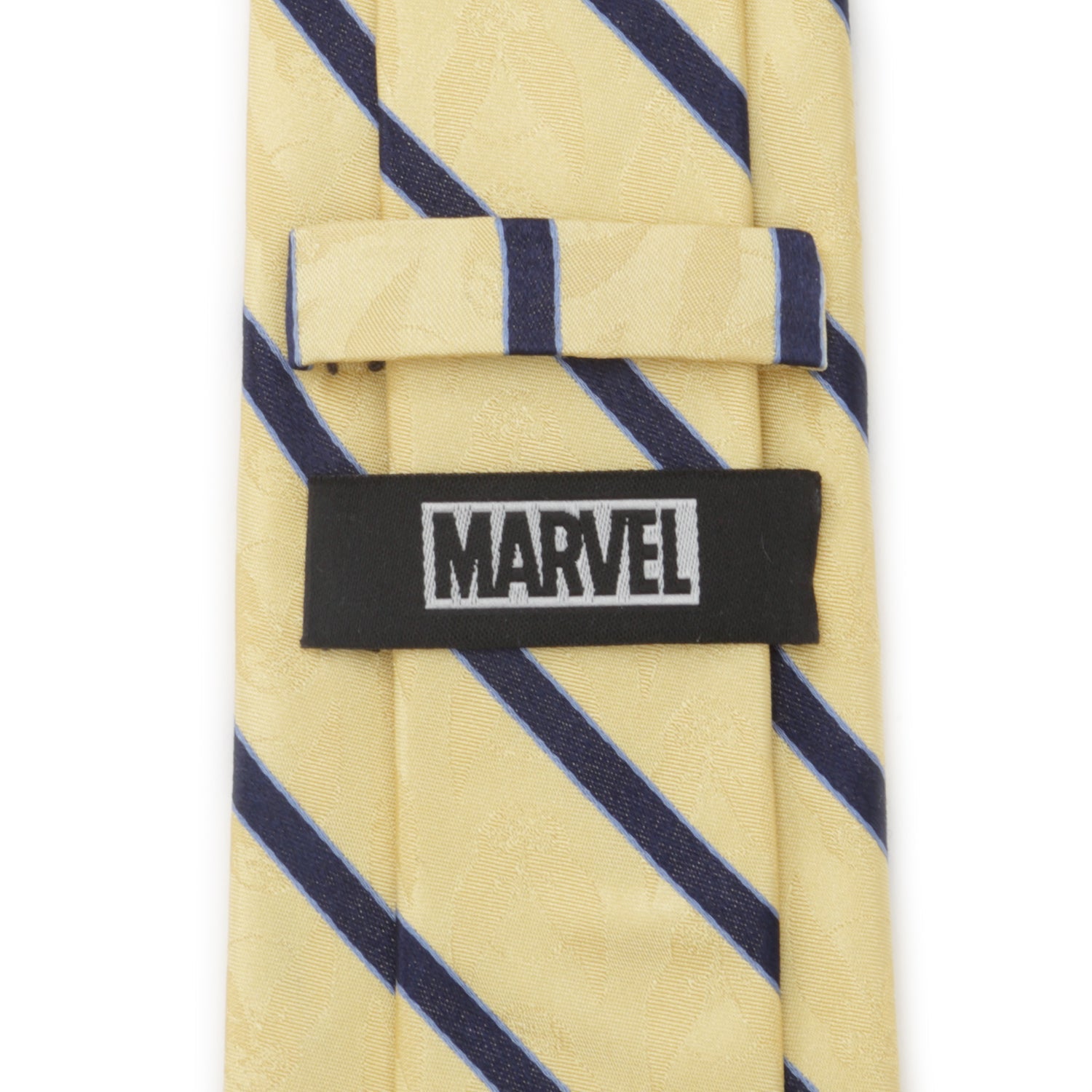 Marvel X-Men Wolverine Yellow and Navy Stripe Silk Men&