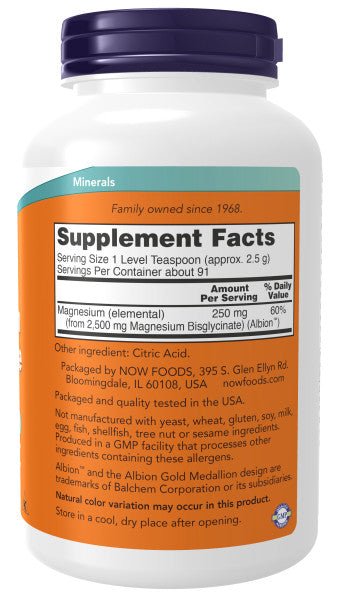 Magnesium Bisglycinate Powder by Country Life Natural Foods