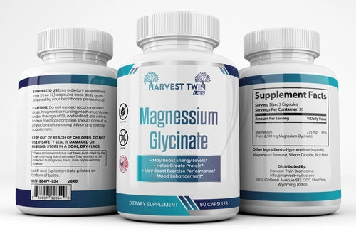 Magnesium Glycinate Supplement - Energy, Muscle & Exercise Performance Support
