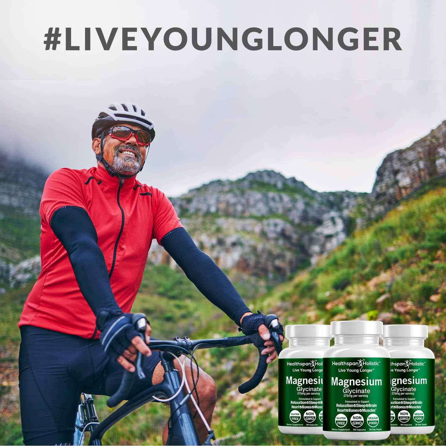Magnesium Glycinate Supplement 90 Capsules