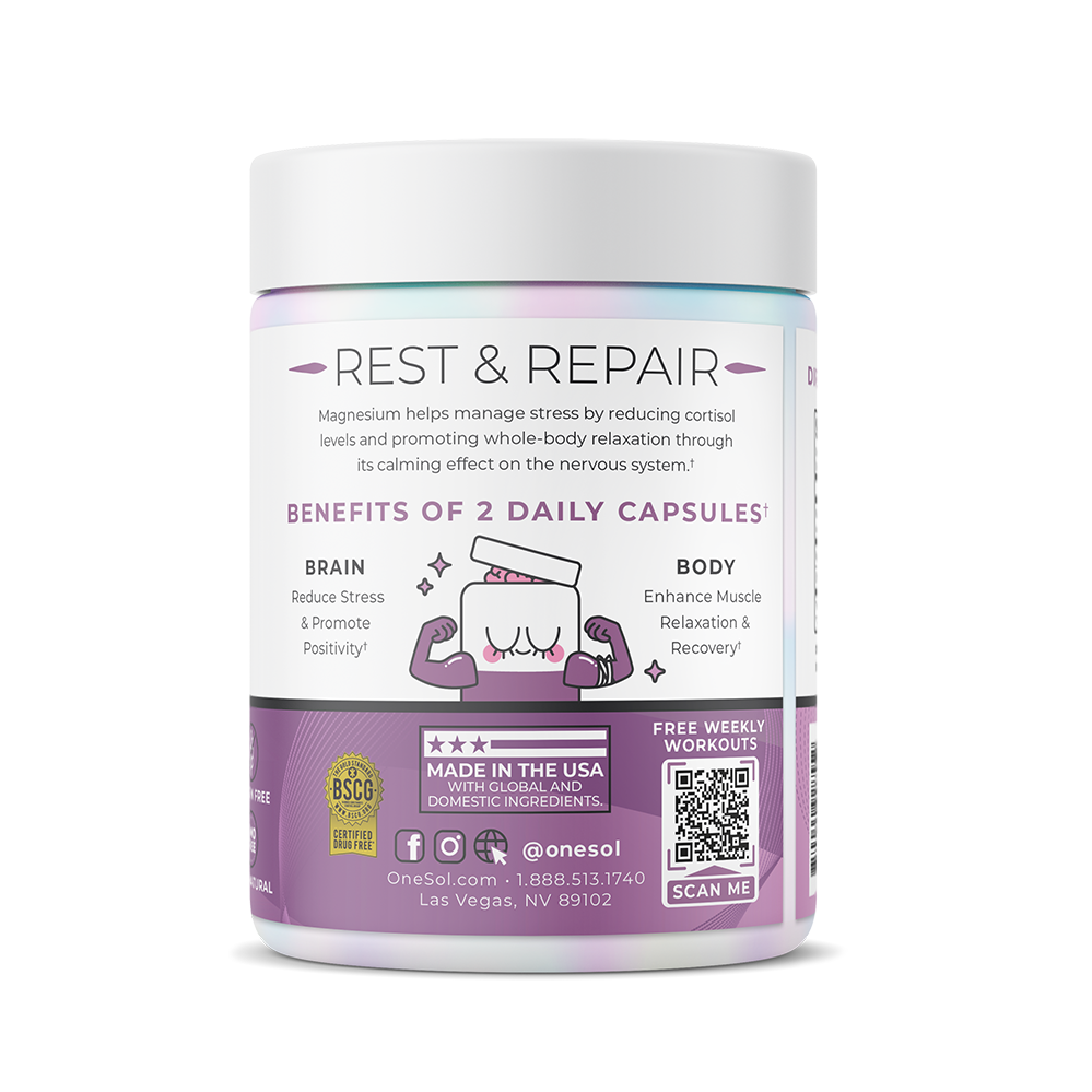 Magnesium by ONE SOL™ | Natural Plant Based Supplements