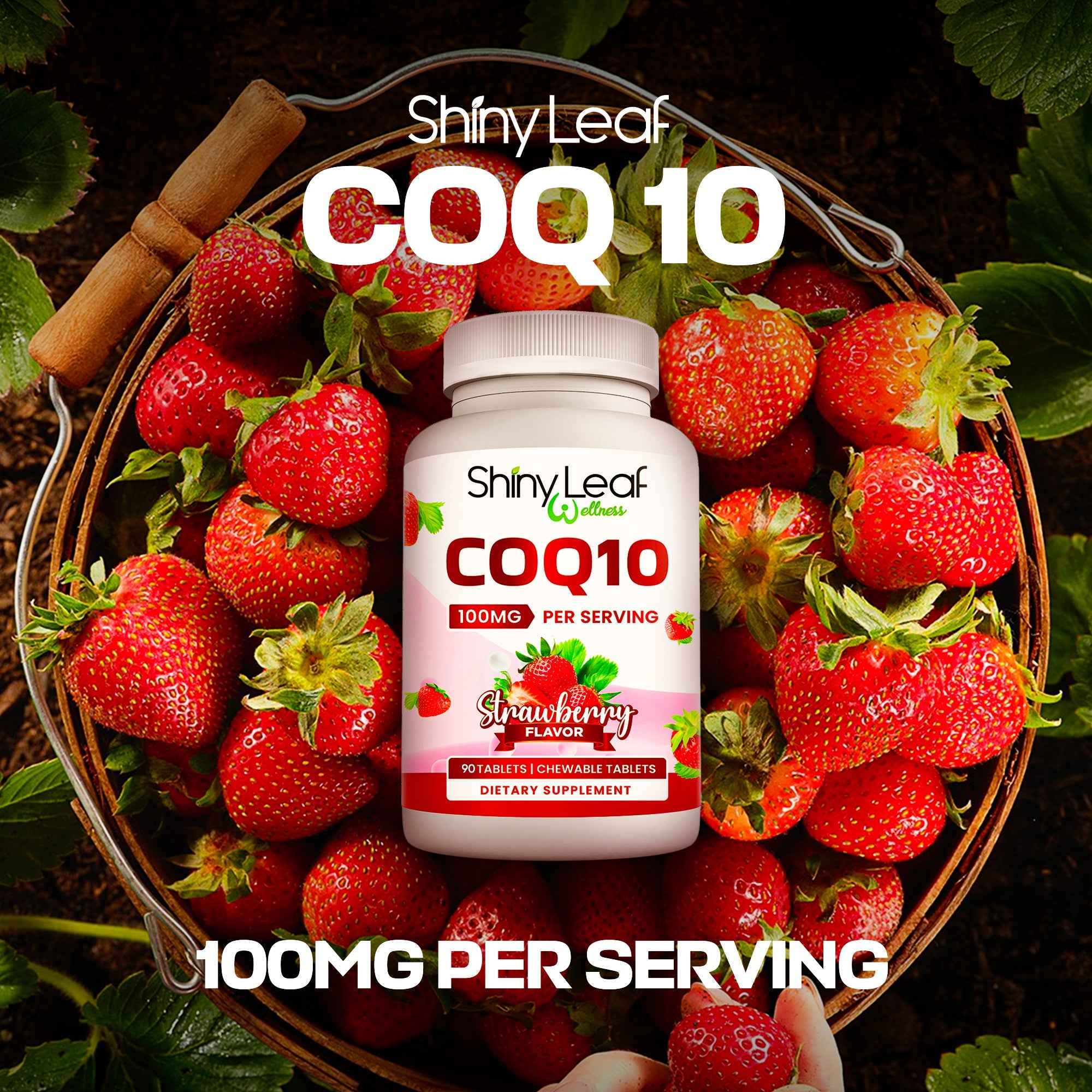 CoQ10 100mg Strawberry Chewable Tablets
