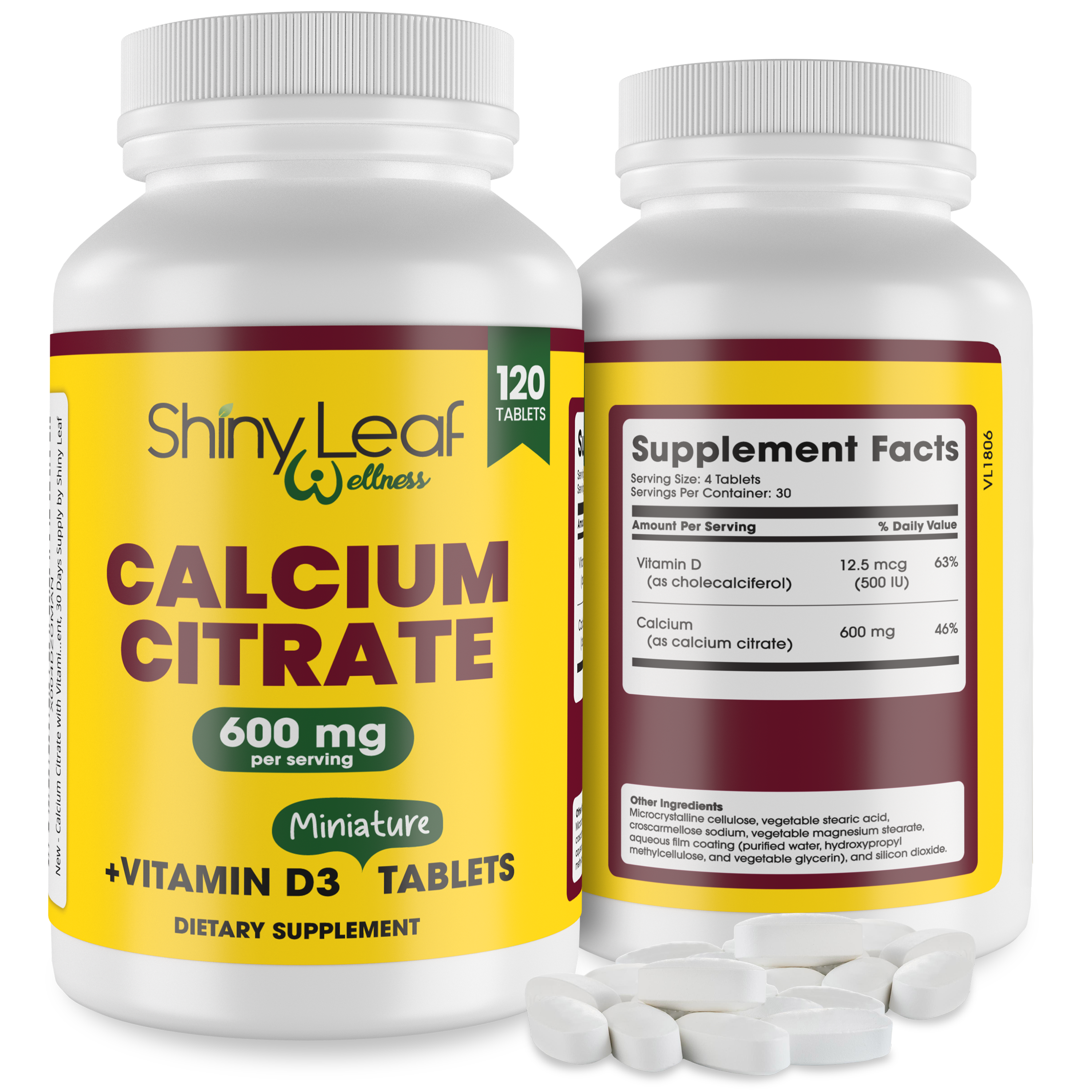 Bariatric Calcium Citrate Minis 600mg Tablets with Vitamin D3