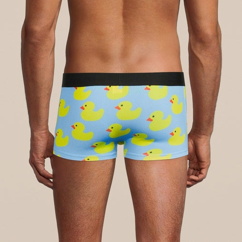 Men's Rubber Duckies Boxer Trunk Underwear with Pouch - Fun Novelty Underwear
