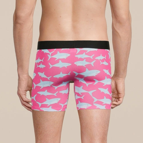 Men's Baby Shark Boxer Brief Underwear with Pouch - Fun Novelty Underwear