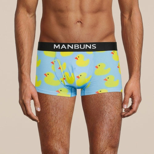 Men's Rubber Duckies Boxer Trunk Underwear with Pouch - Fun Novelty Underwear