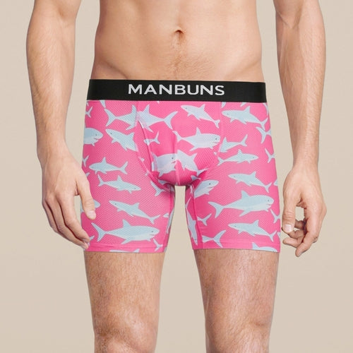 Men's Baby Shark Boxer Brief Underwear with Pouch - Fun Novelty Underwear