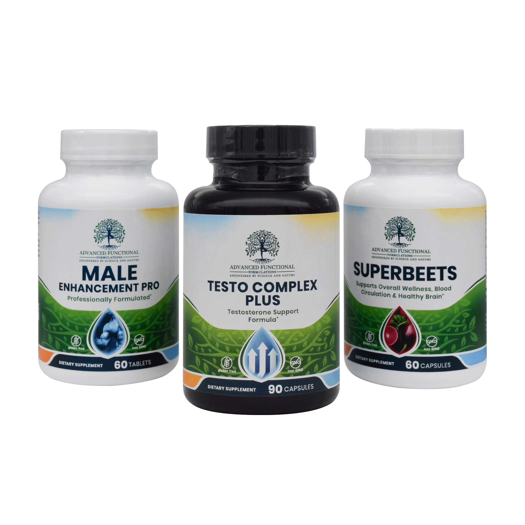 Male Vitality Support Package (Ultimate E.D. and testosterone support for men) by Advanced Functional Medicine Supplements