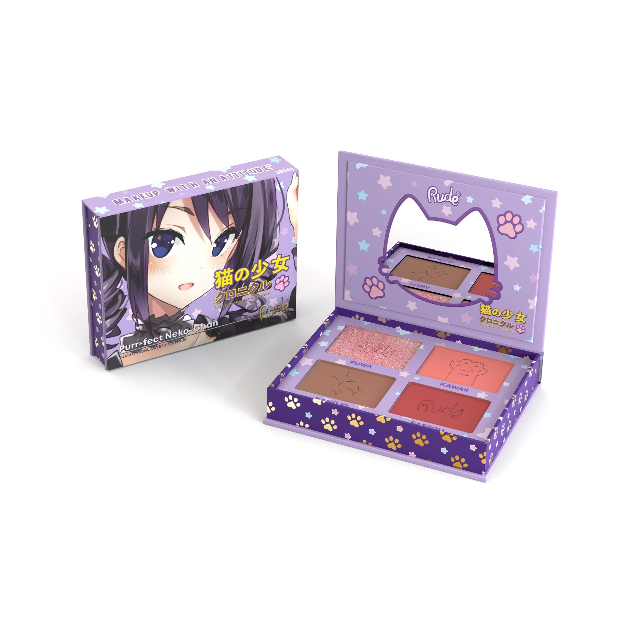 RUDE Manga Face Palette - Purr-fect Neko-Chan - DestGlow