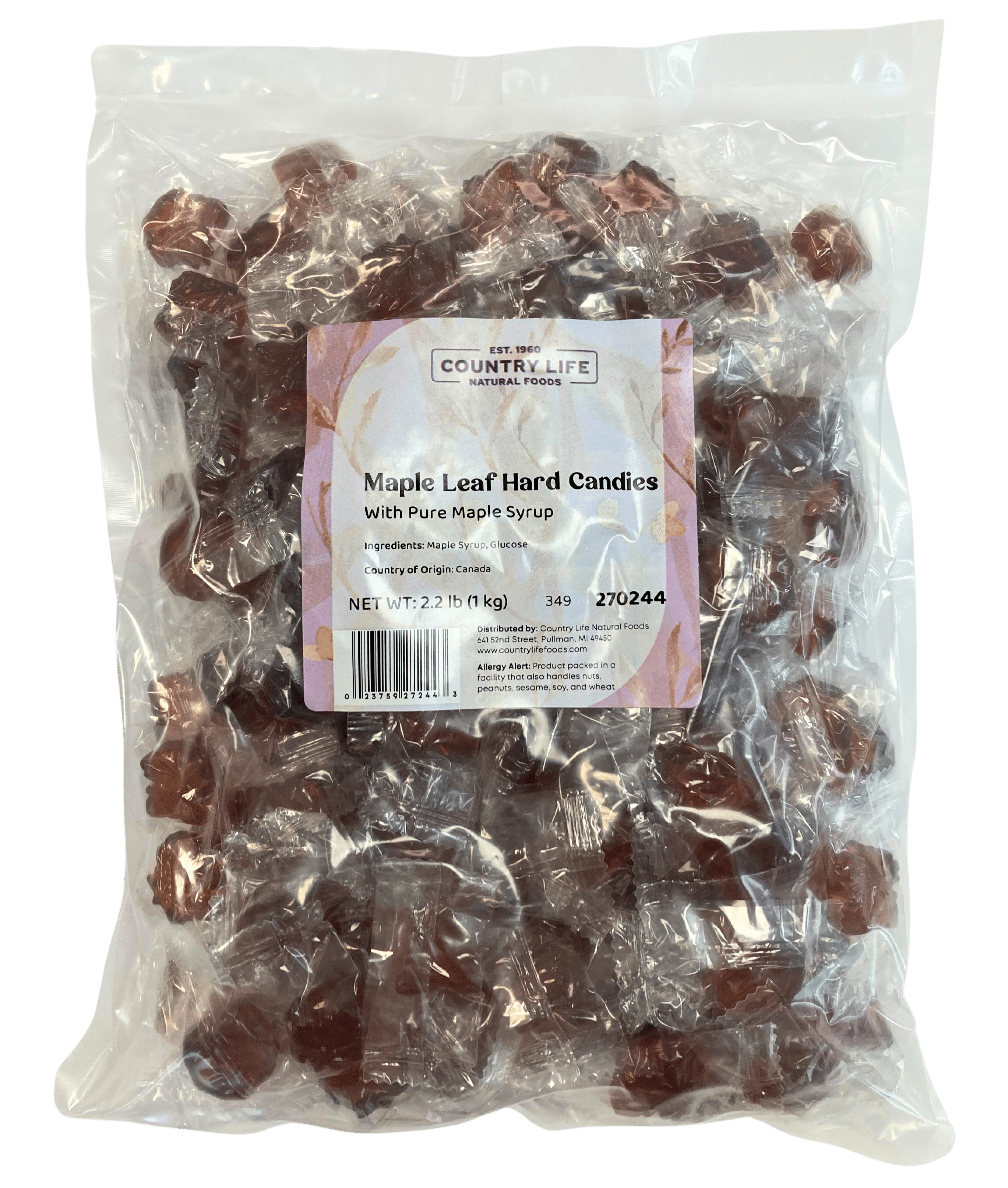Maple Leaf Hard Candies, Individually Wrapped DestGlow