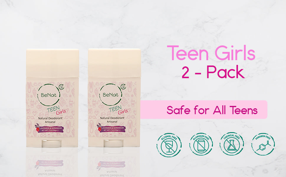 2-Pack all-Natural Deodorants for Kids & Teens DestGlow