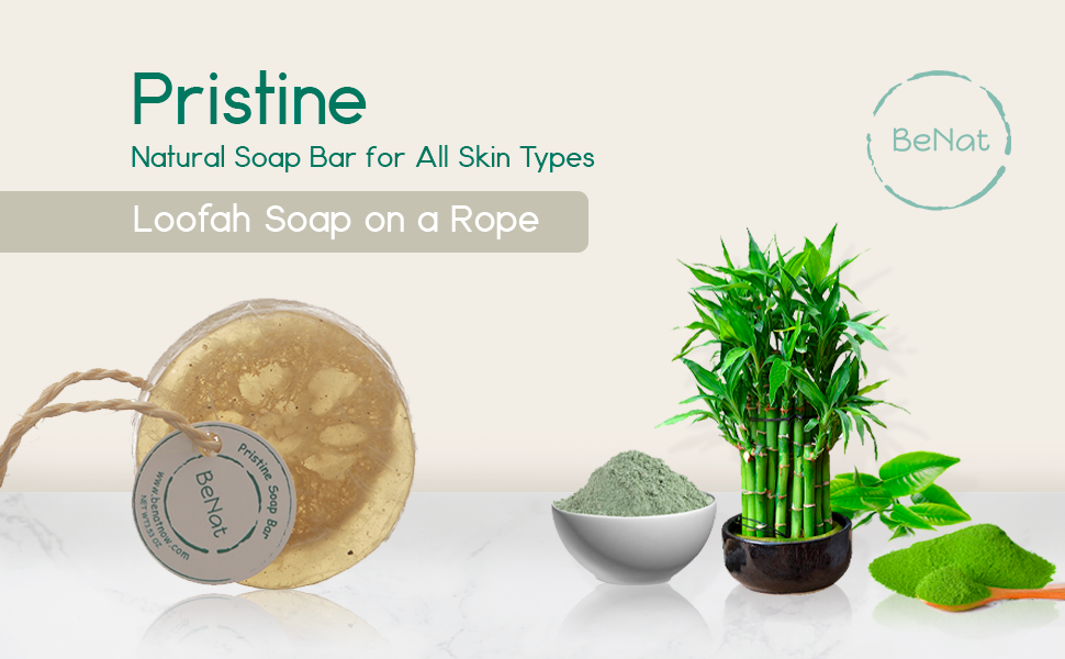 Pristine Soap Bar. Green Clay, Bamboo, and Green Tea. by BeNat