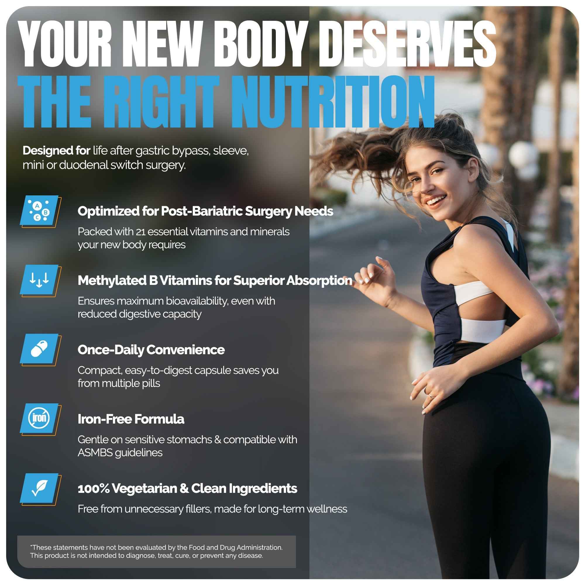 Shiny Leaf Methylated Bariatric Multivitamin Without Iron