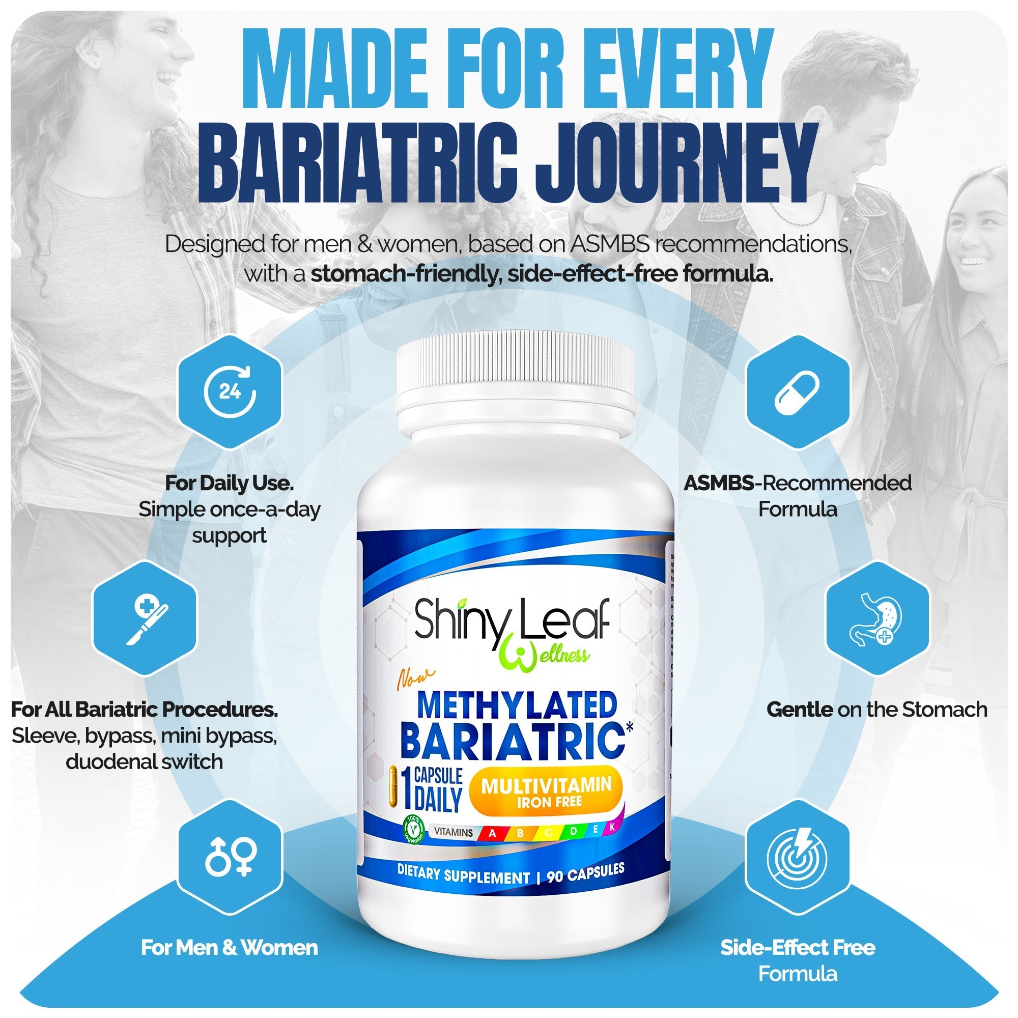 Shiny Leaf Methylated Bariatric Multivitamin Without Iron DestGlow