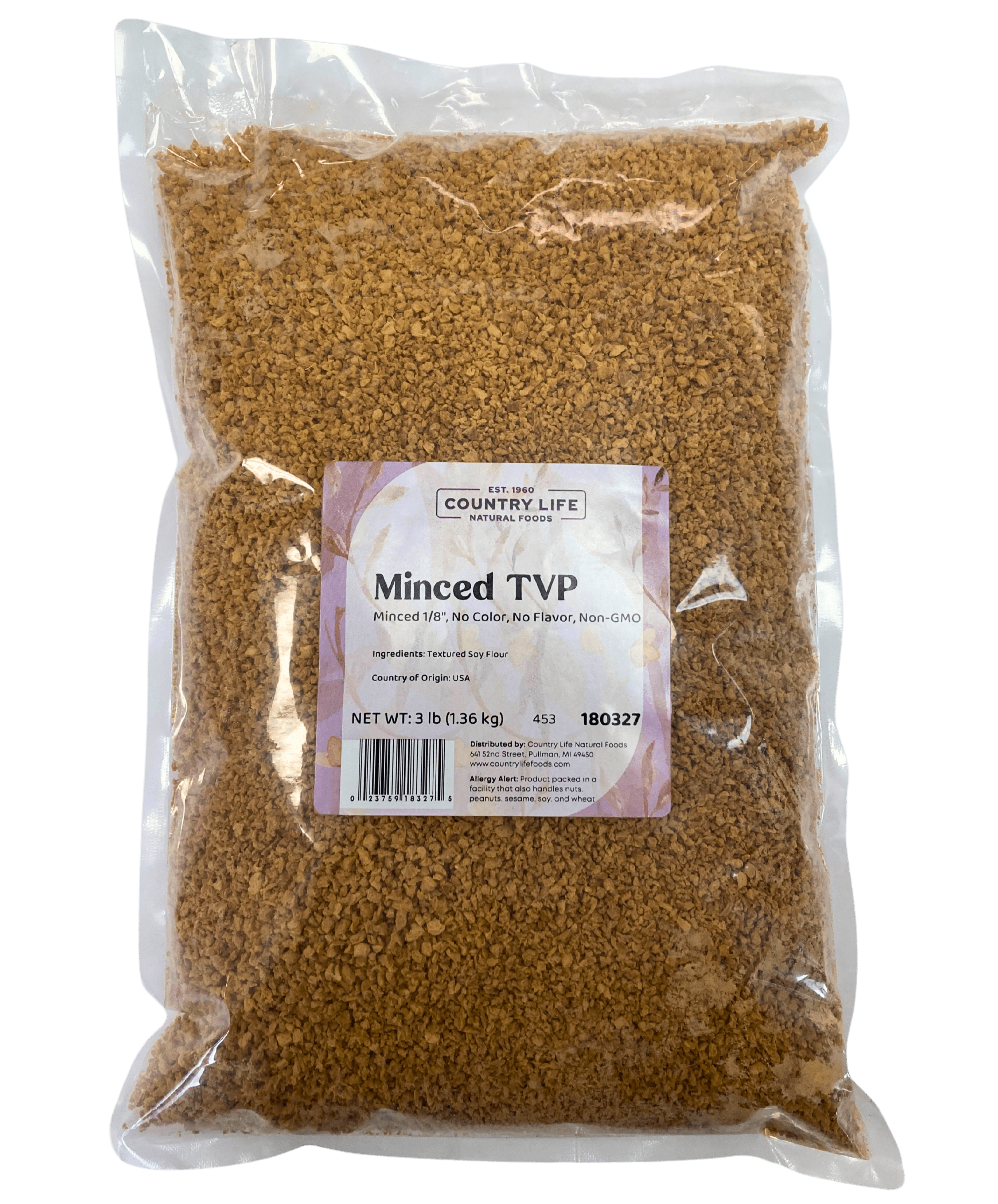 TVP Minced 1/8", No Added Color or Flavor, Non-GMO DestGlow