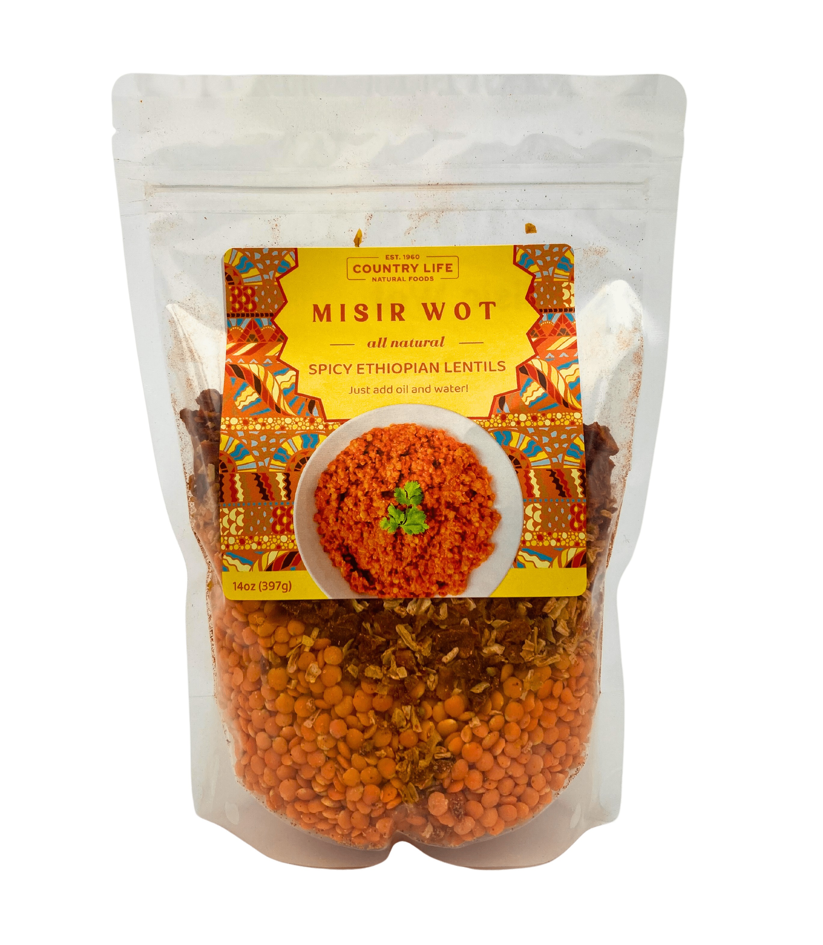 Misir Wot - Spicy Ethiopian Red Lentils by Country Life Natural Foods