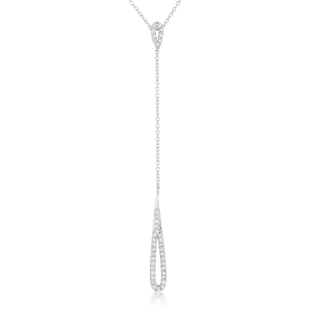 Avera Chrisette 0.4ct Cubic Zirconia Classic Drop Lariat Necklace DestGlow