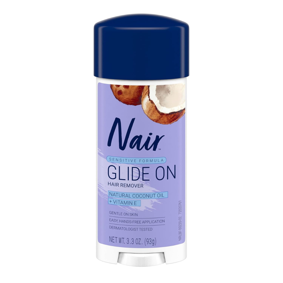 Nair Glide-On Hair Remover Cream for Sensitive Skin (3.3 oz) DestGlow
