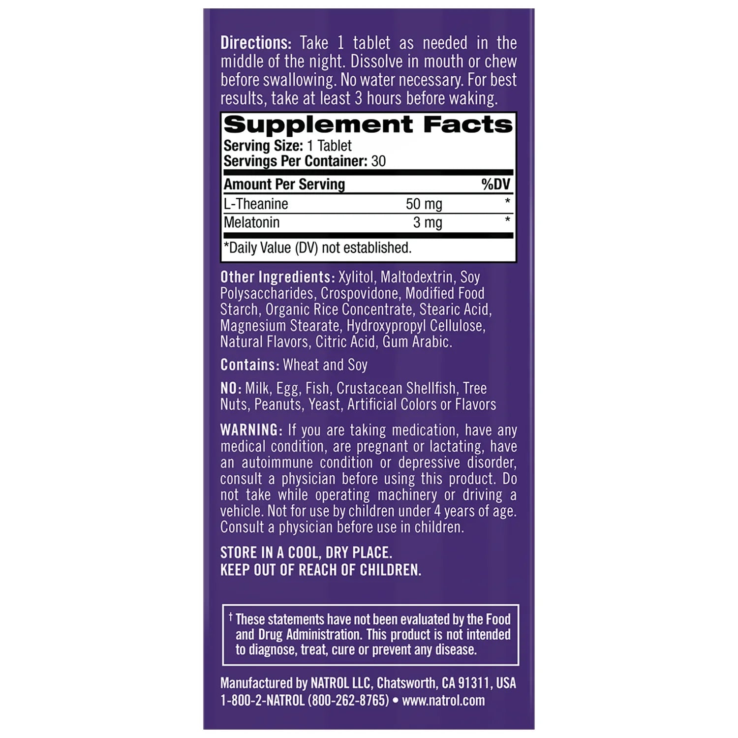 Natrol 3 A.M. Melatonin Fast Dissolve Tablets – Lavender Vanilla | 60ct by Top Vita Shop