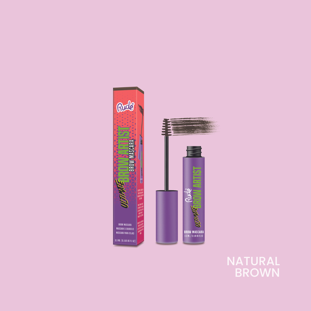 RUDE Ultimate Brow Artist Brow Mascara - Natural Brown by Avera Group
