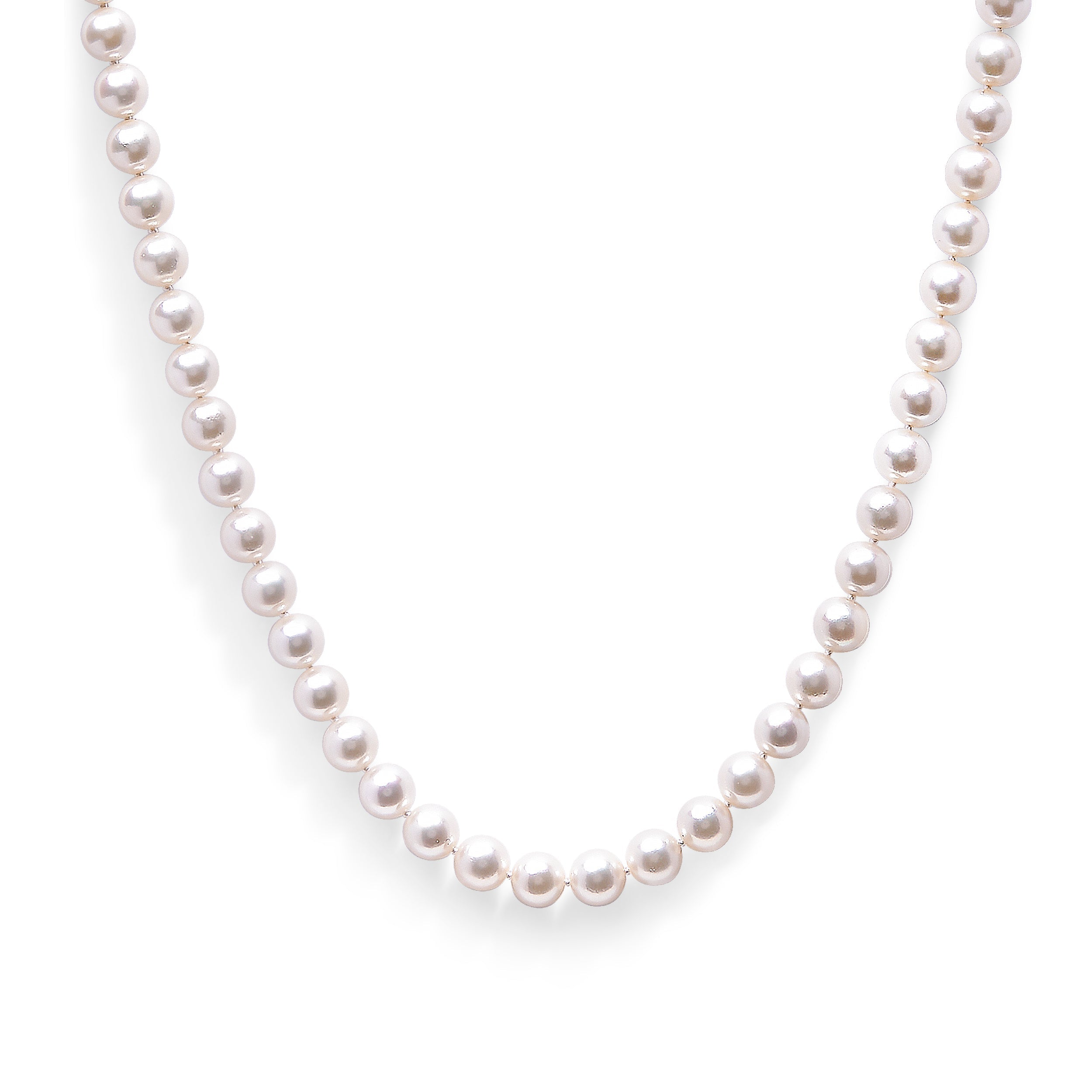 14K Yellow Gold 8.0x8.5mm Akoya Pearl Strand Necklace DestGlow