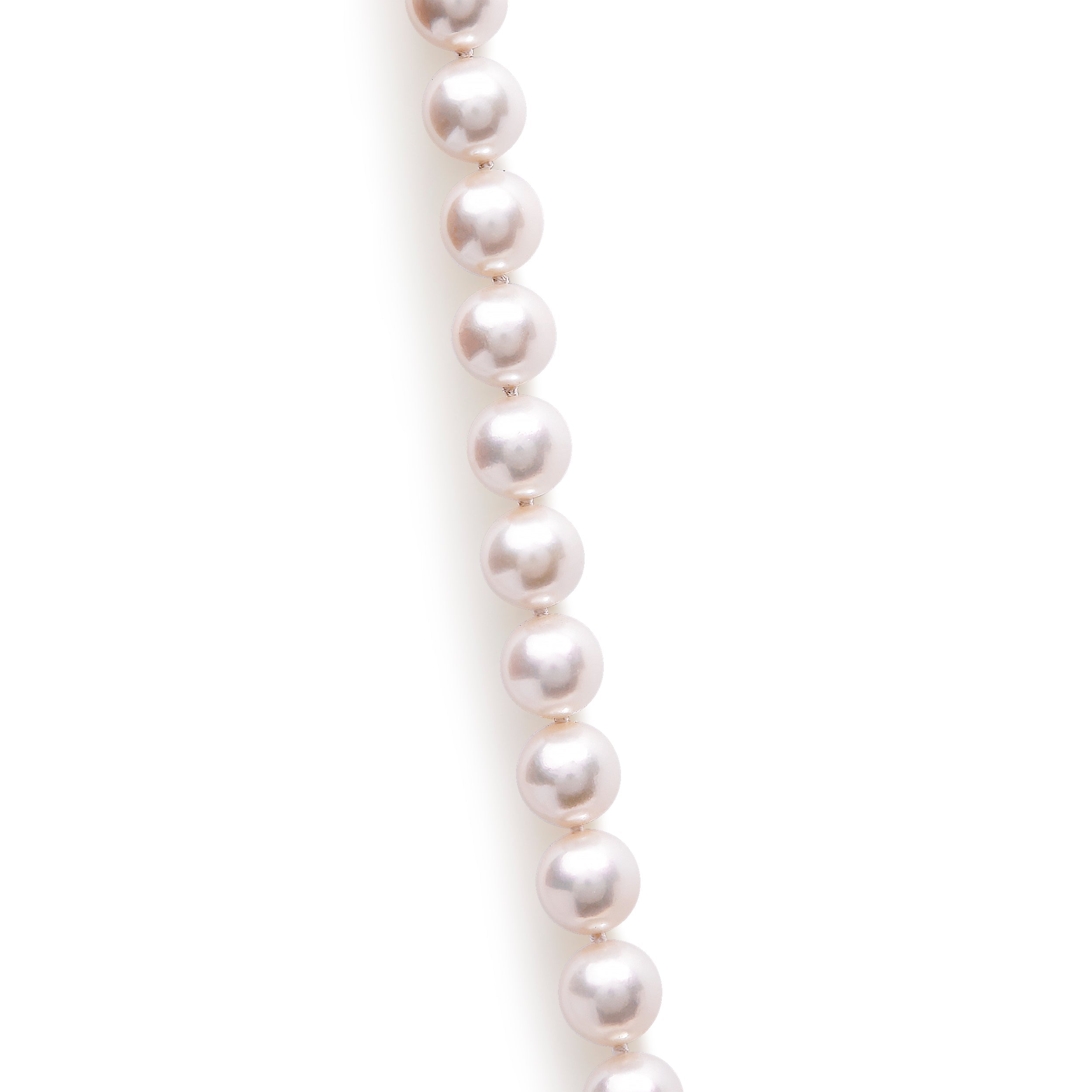 14K Yellow Gold 8.0x8.5mm Akoya Pearl Strand Necklace DestGlow