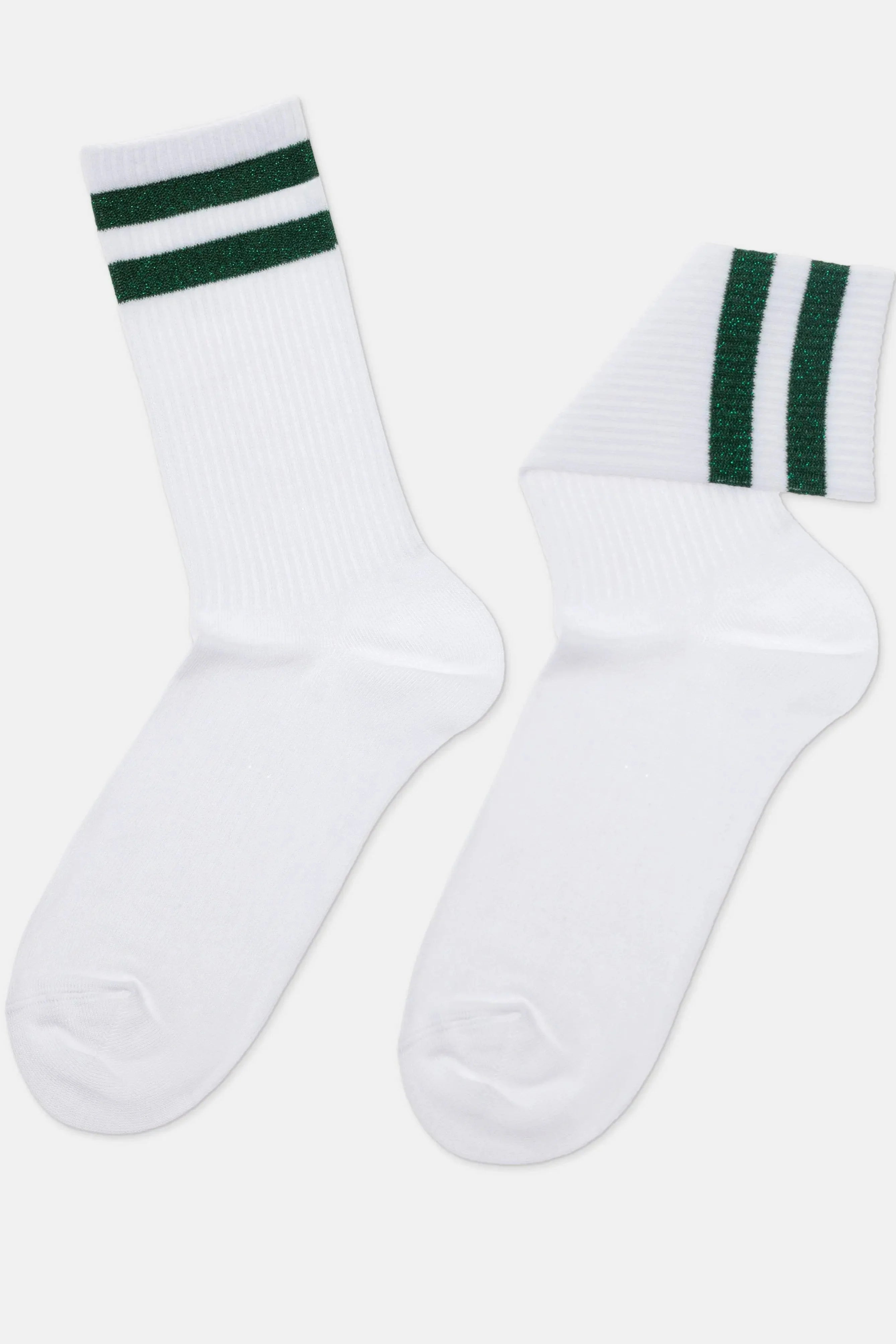 Conte Cotton Long Socks Active 157 - Lurex Stripes - DestGlow