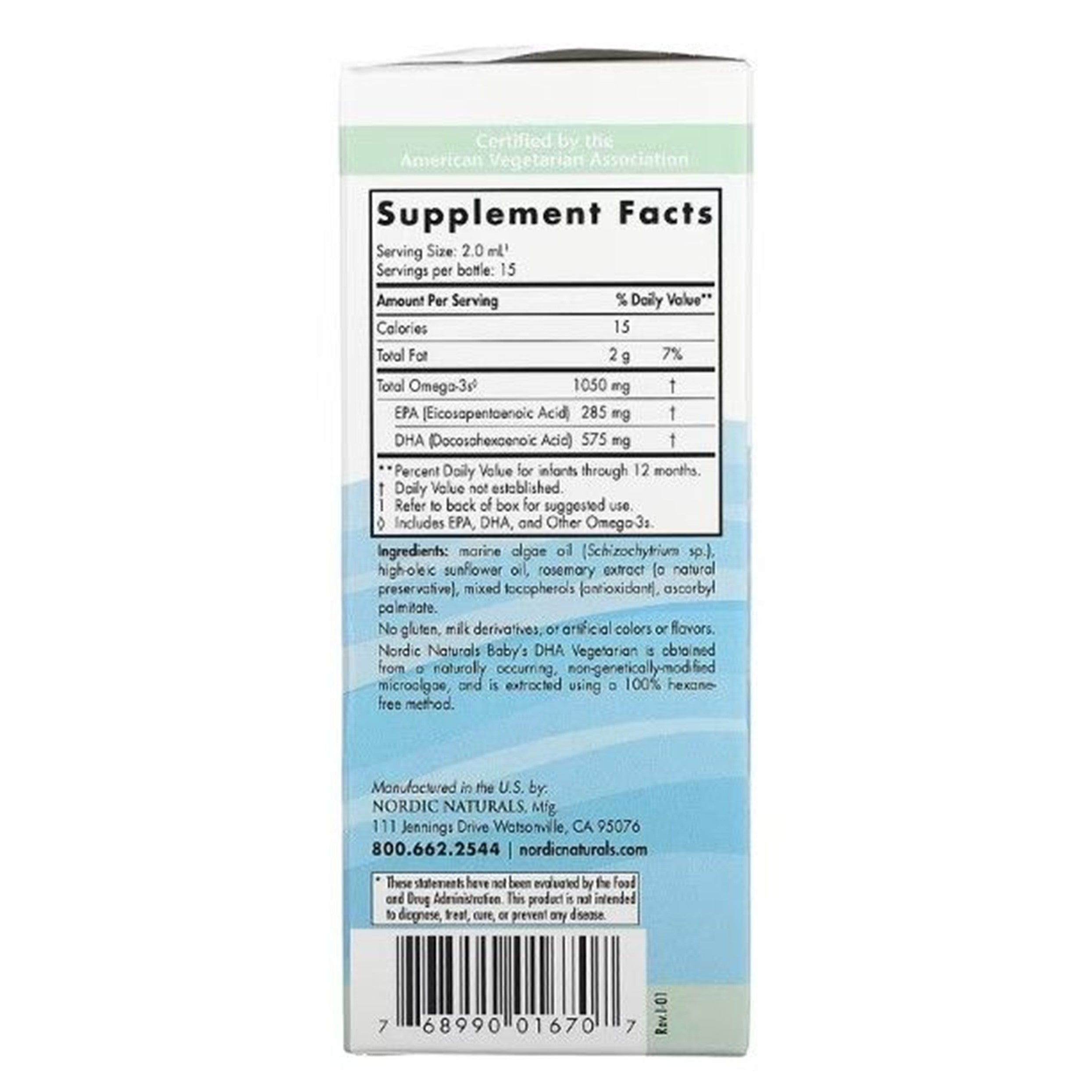 Nordic Naturals Baby’s DHA Vegetarian – 1 fl oz (30 ml) by Top Vita Shop