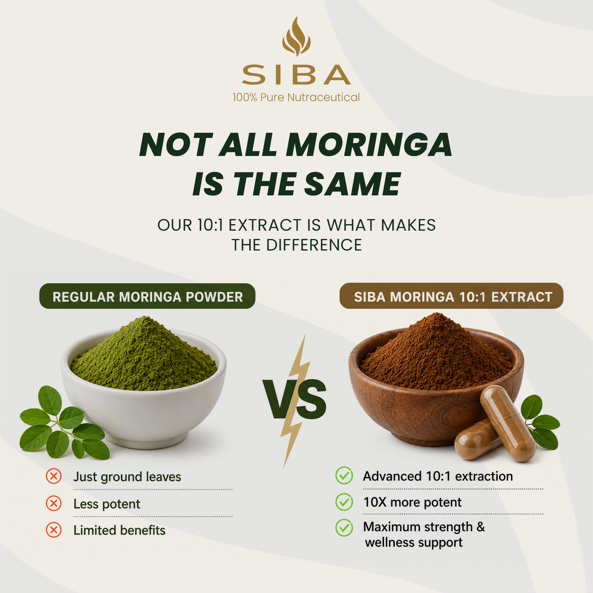 Moringa Leaf Capsules by Siba Vitamins Store