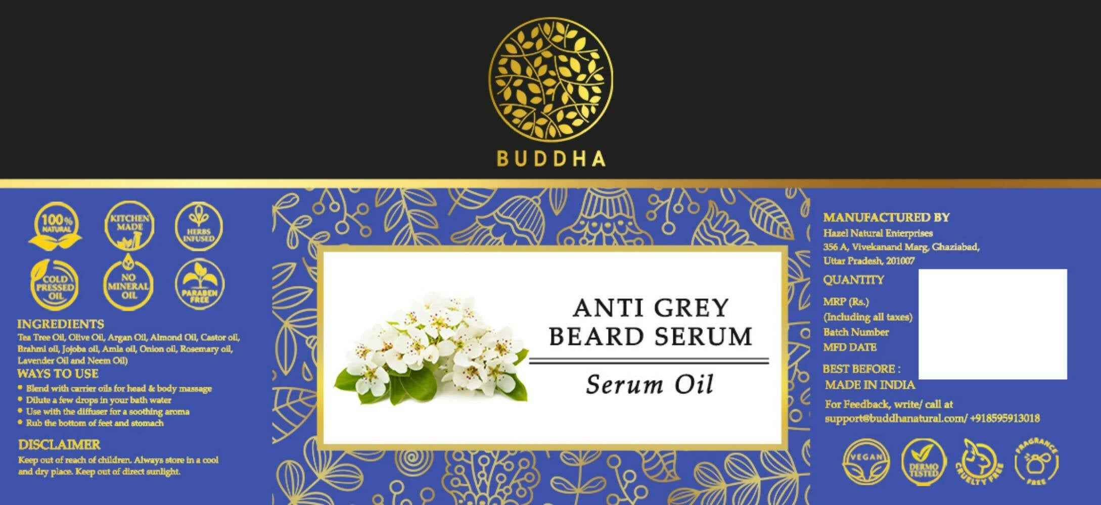 Buddha Natural Anti Grey Beard Serum Oil