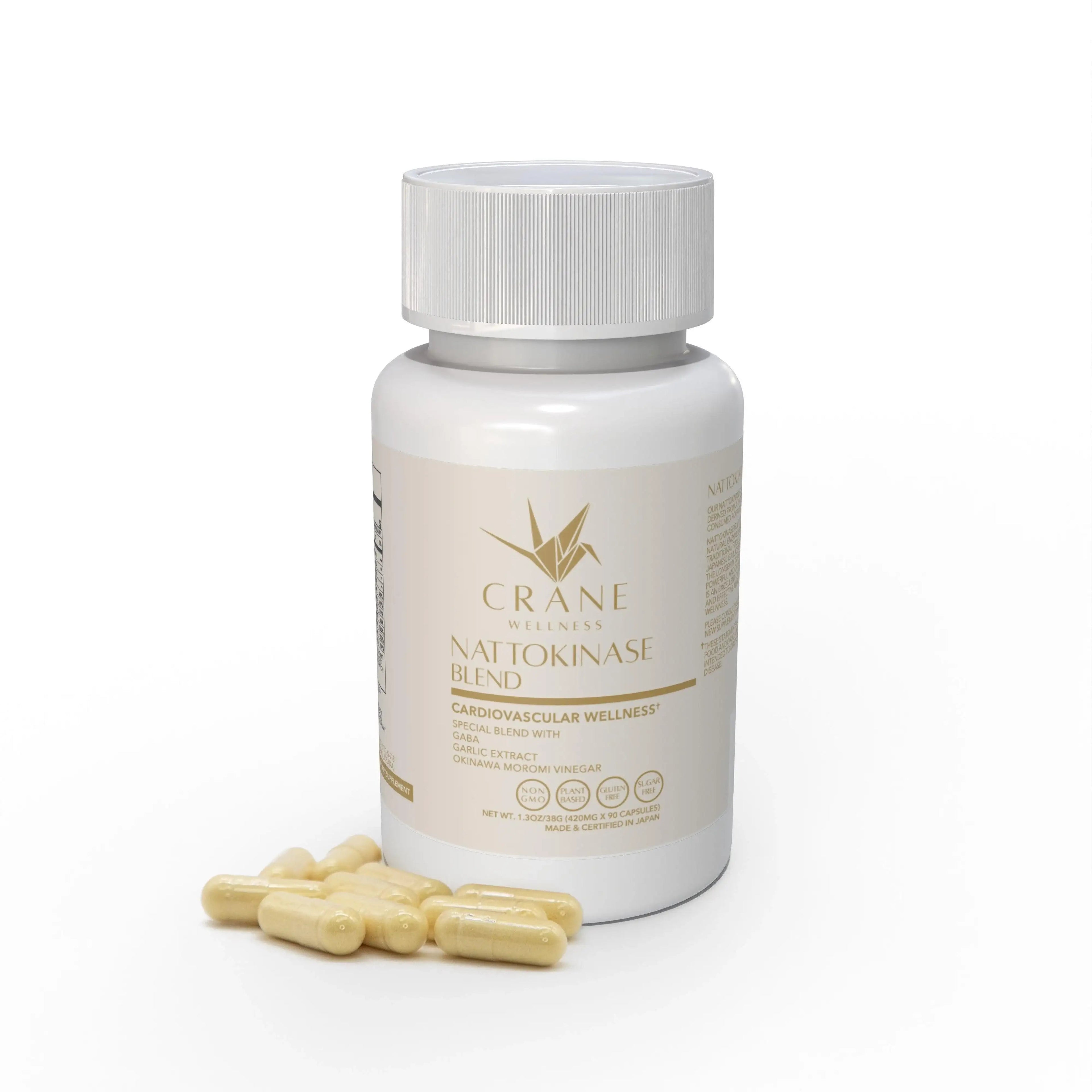 Nattokinase Blend 6,000 FU Cardiovascular Support Capsules DestGlow