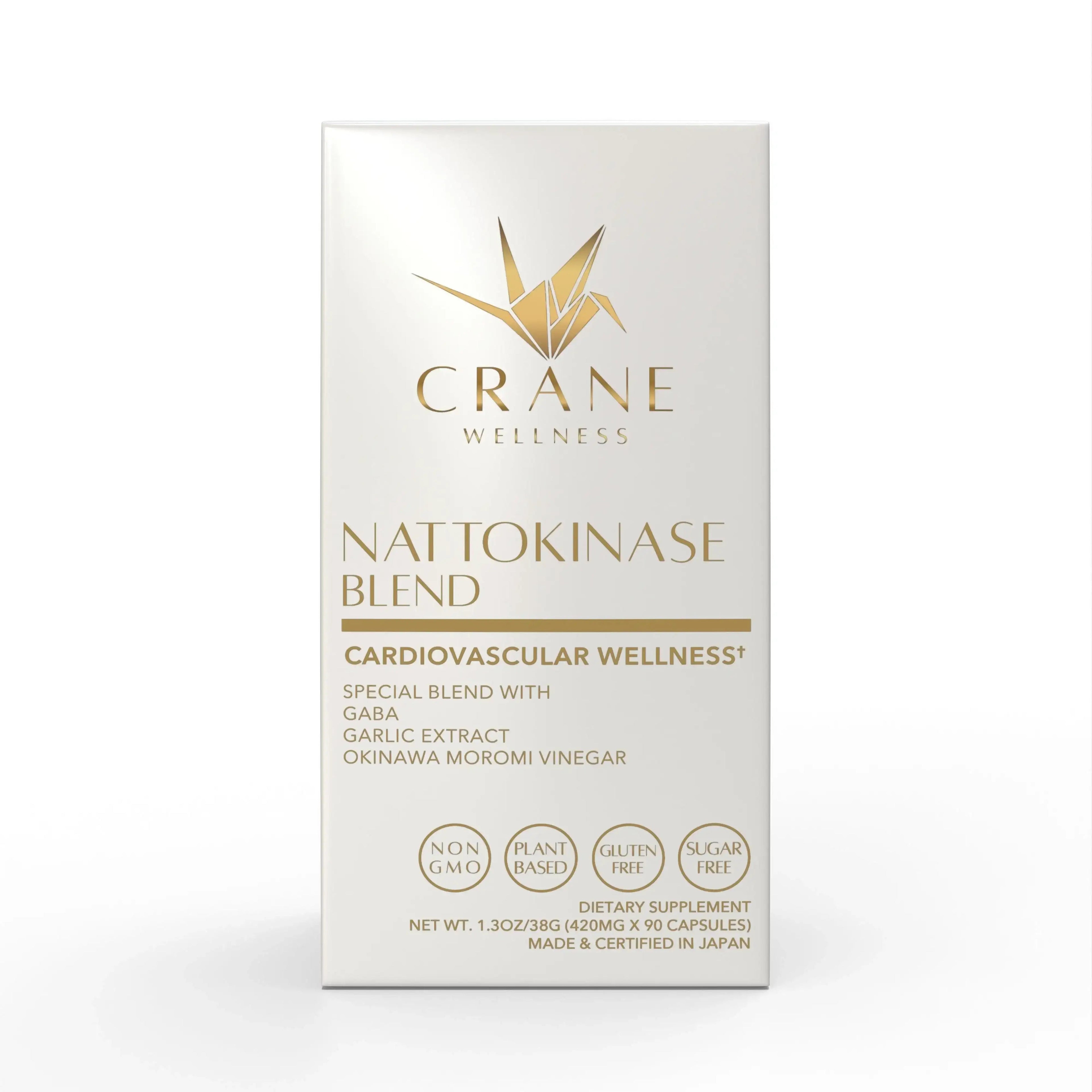 Nattokinase Blend 6,000 FU Cardiovascular Support Capsules by Crane Wellness