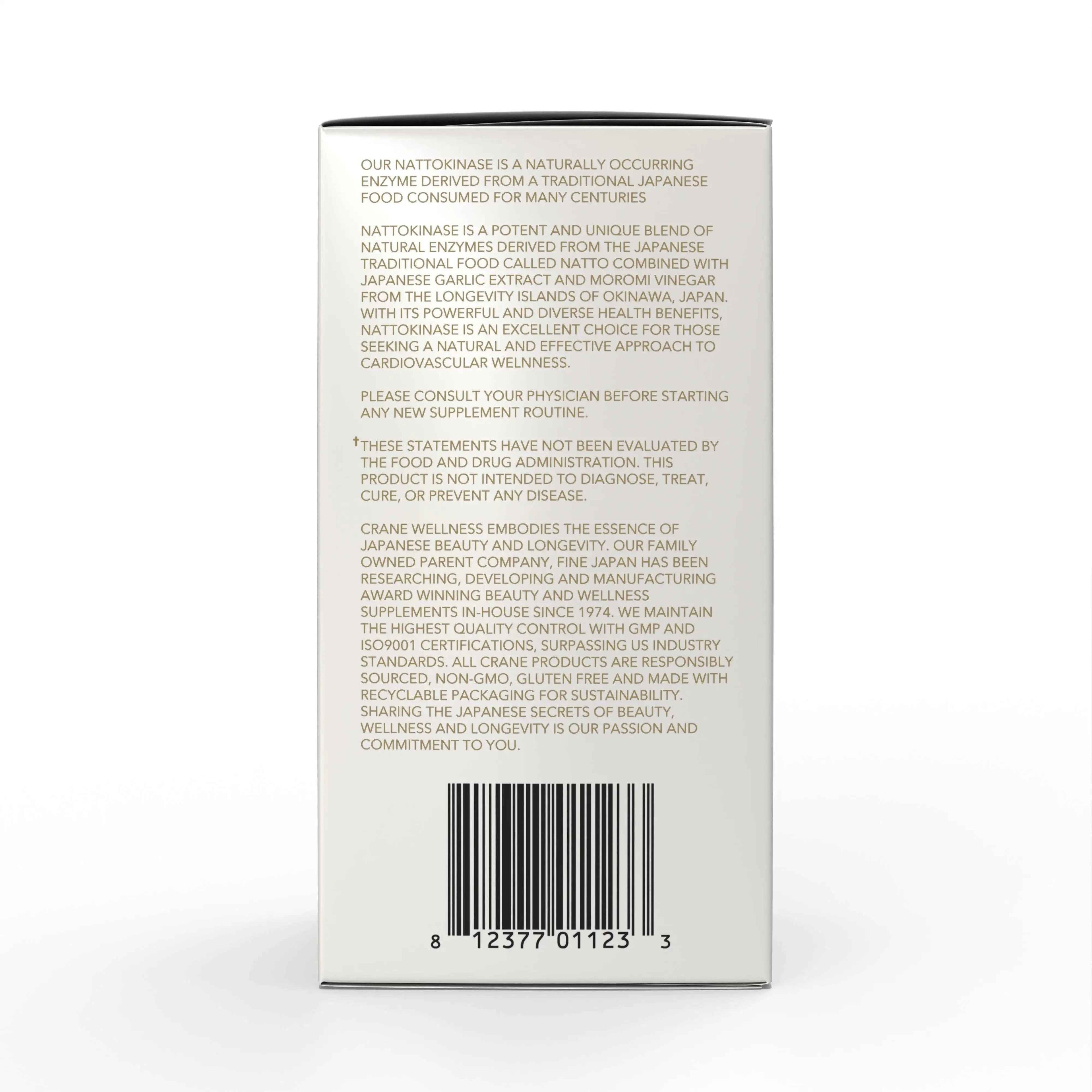 Nattokinase Blend 6,000 FU Cardiovascular Support Capsules by Crane Wellness