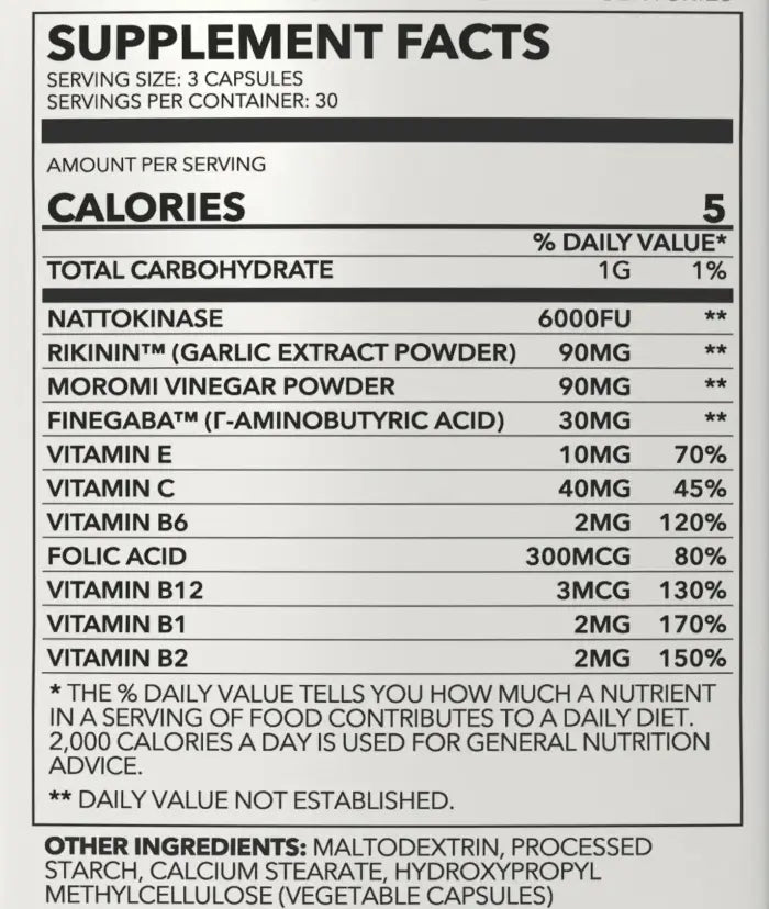 Nattokinase Blend 6,000 FU Cardiovascular Support Capsules by Crane Wellness