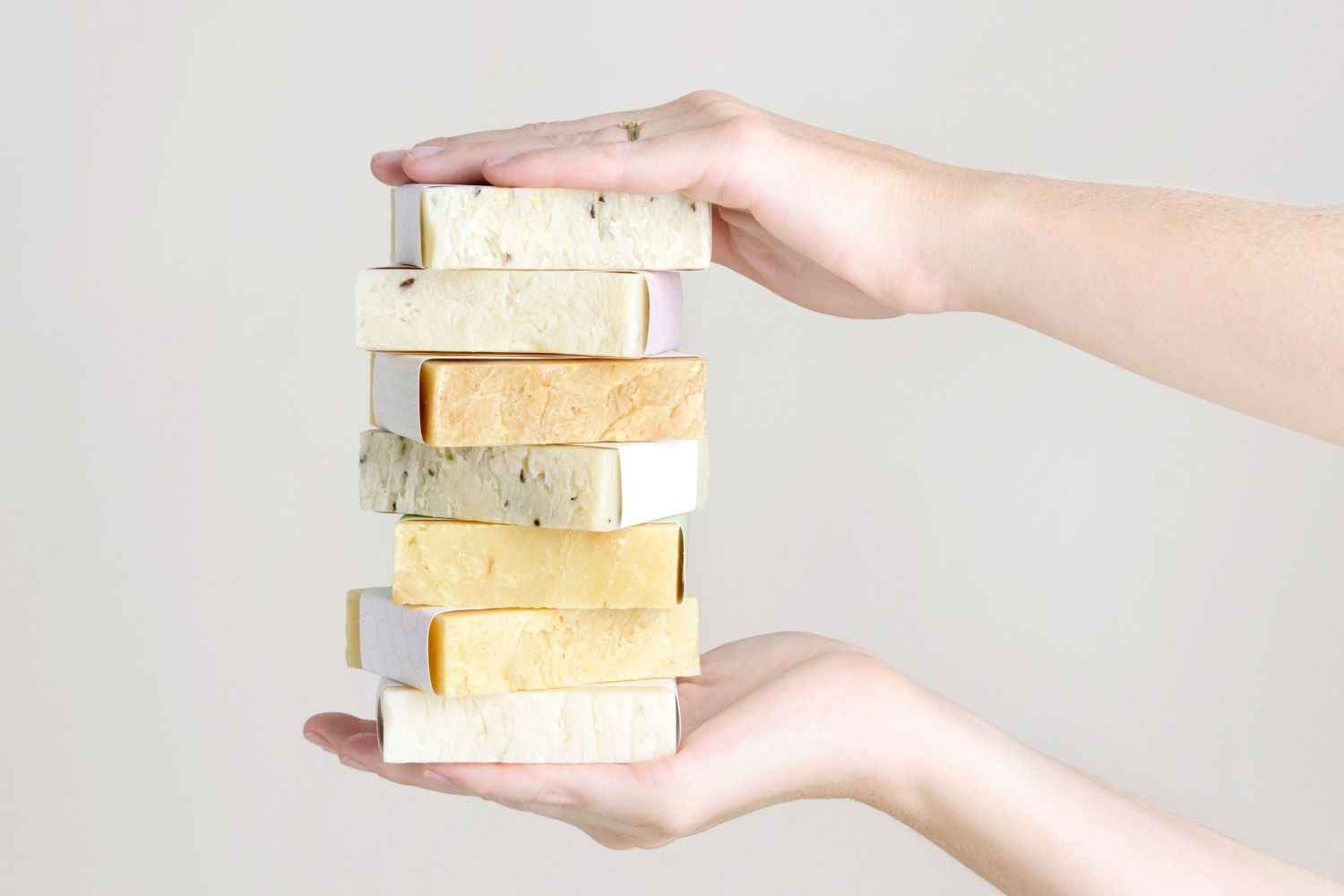 Set of 6 Handmade cold process ,Natural Soap Bars in gift Set box by Lizush