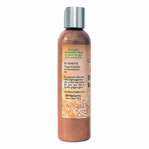Organic Bronze Shimmer Body Lotion - Lightweight Moisturizer with Radiant Glow